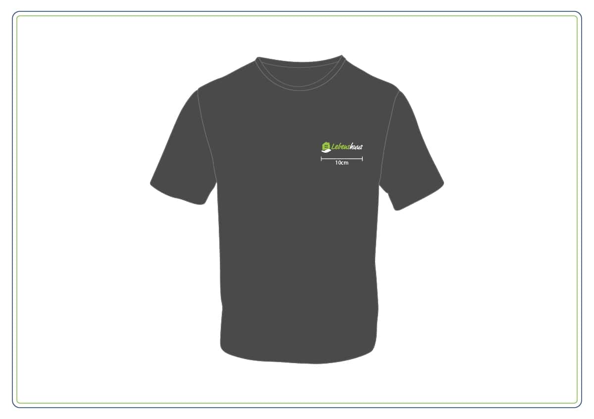 Herren T-Shirt LEBENSHUUS anthrazit