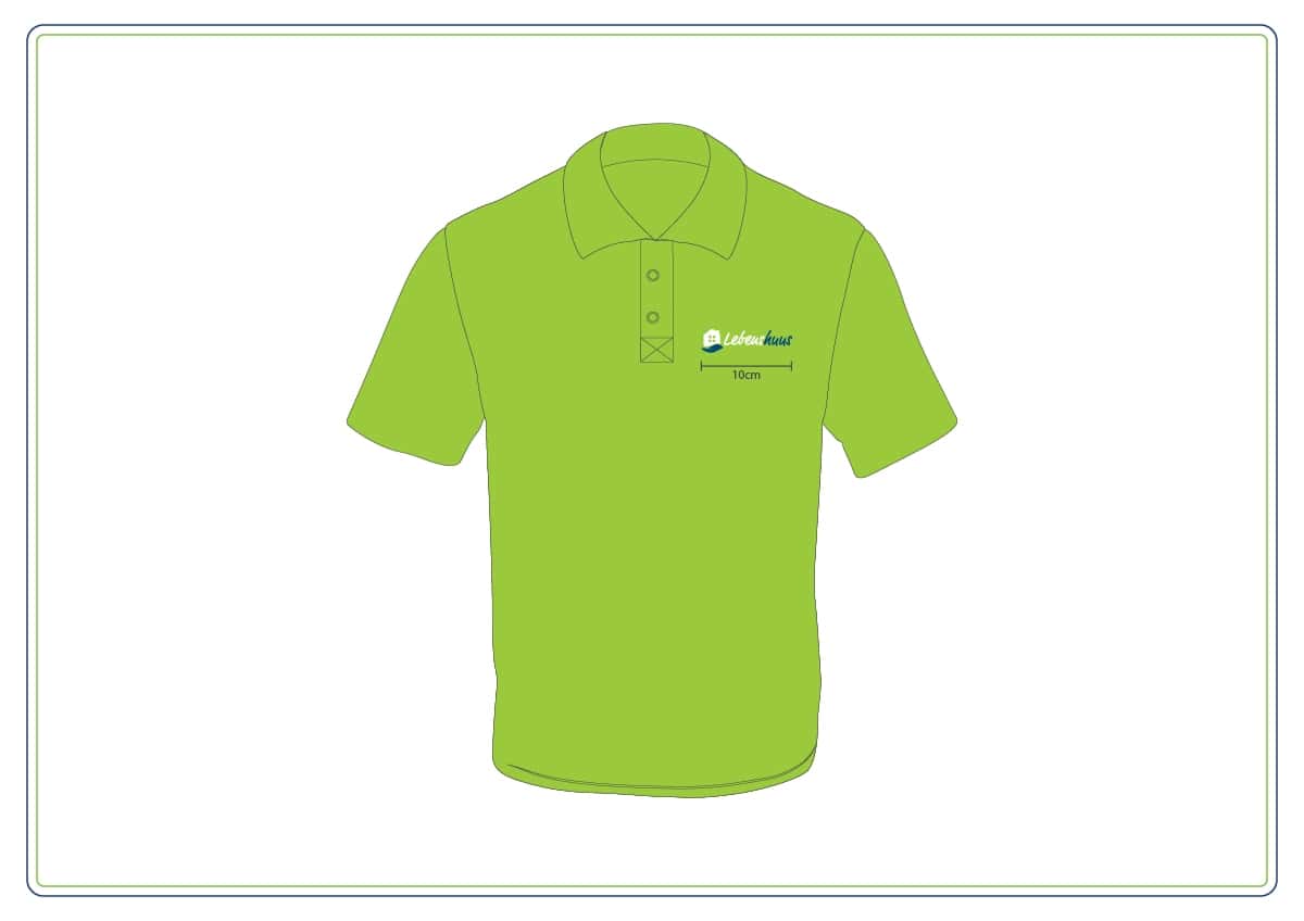 Herren Poloshirt LEBENSHUUS kiwi