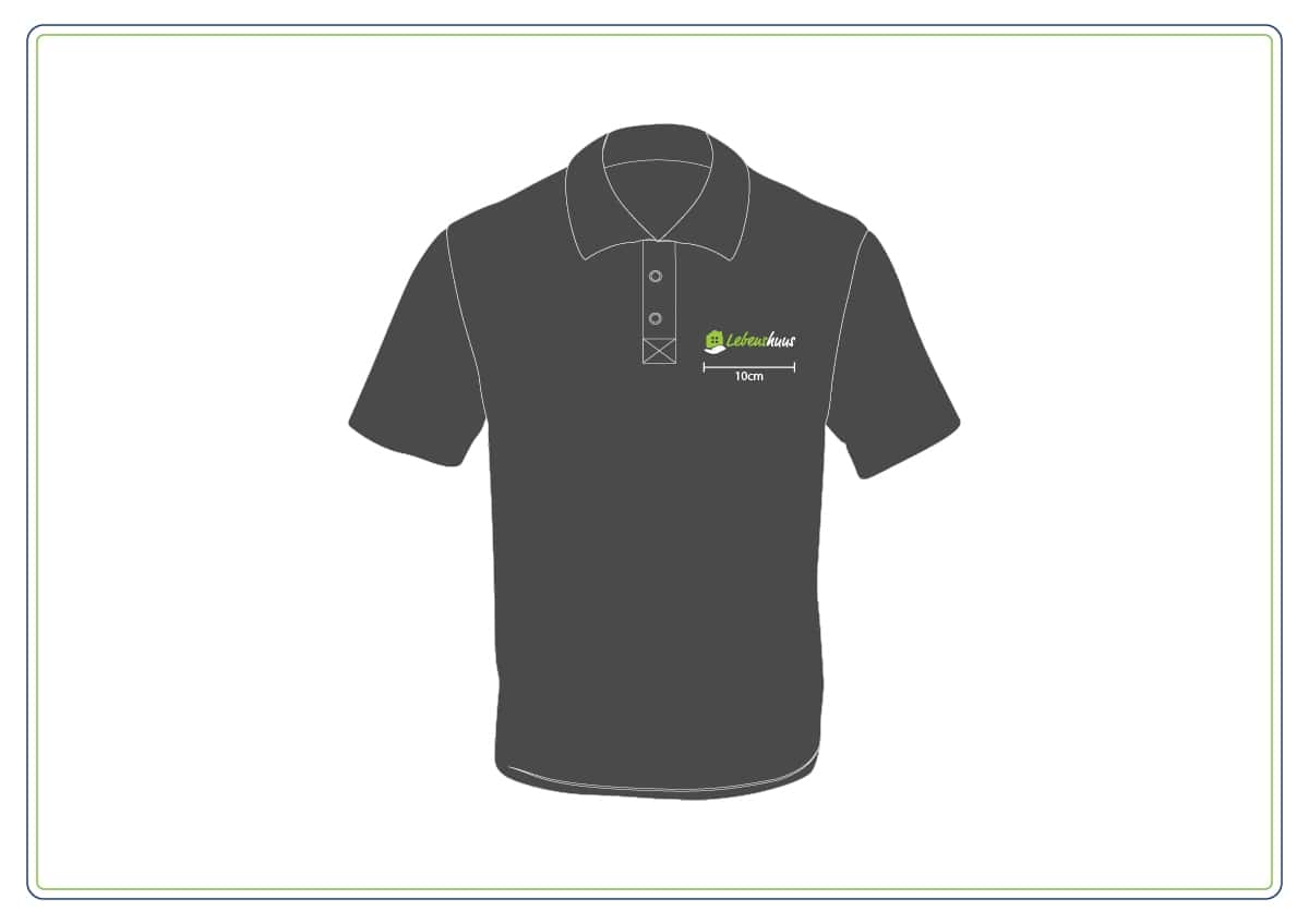 Herren Poloshirt LEBENSHUUS anthrazit