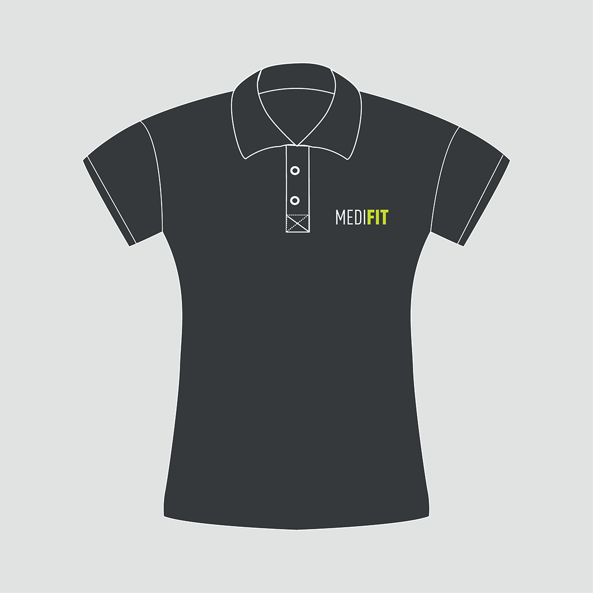 Damen Poloshirt MEDIFIT anthrazit