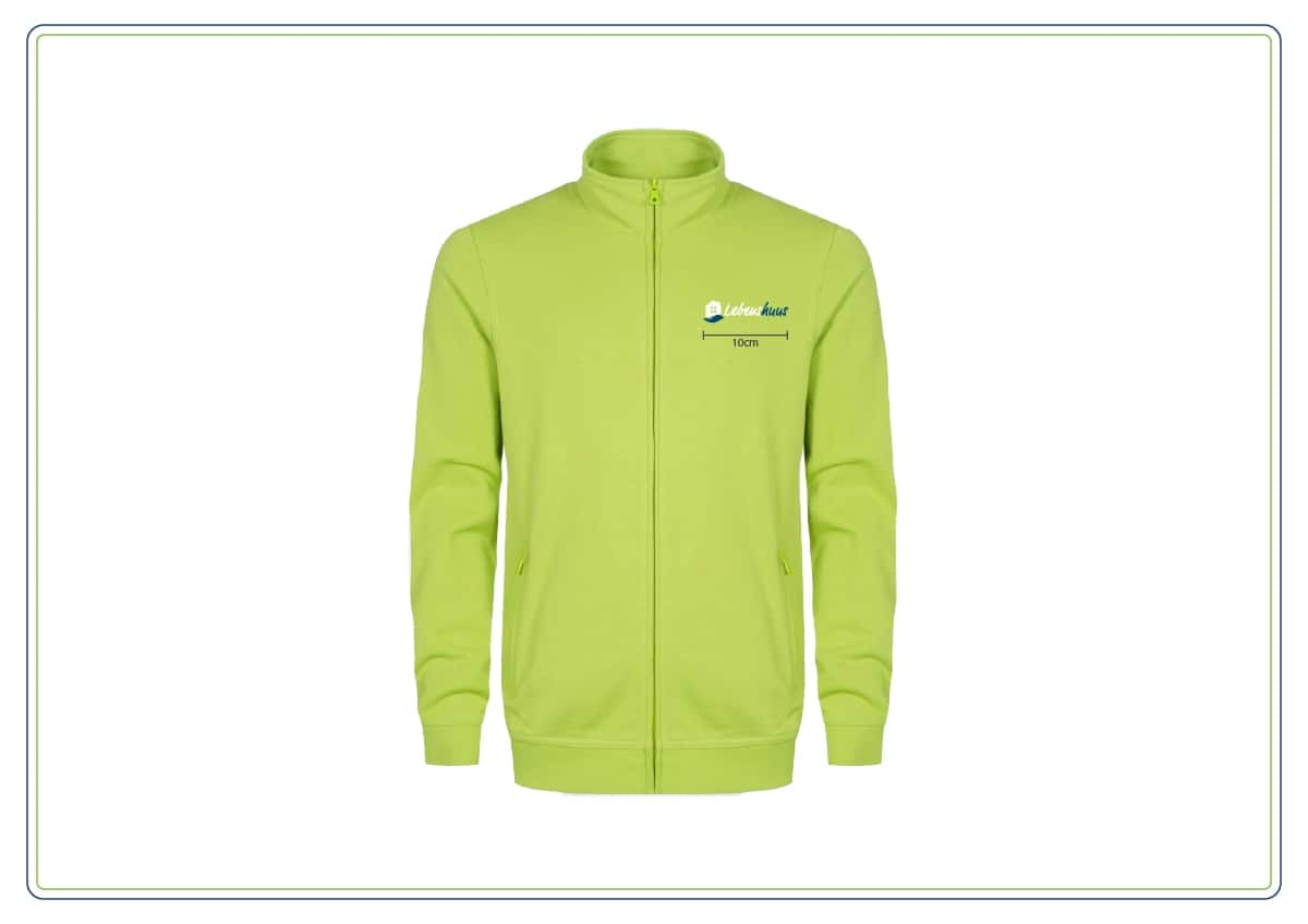 Herren Sweatjacke LEBENSHUUS kiwi