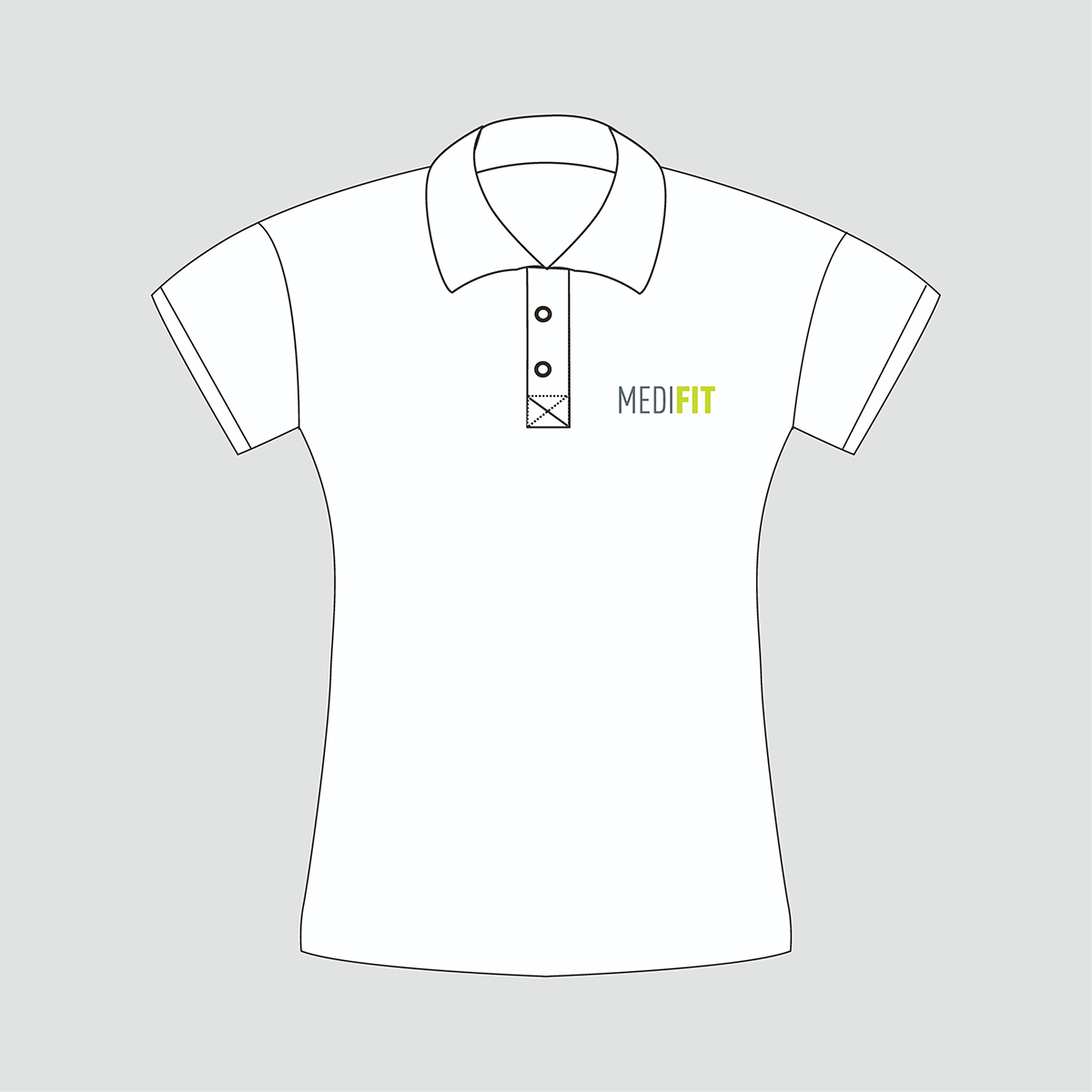 Damen Poloshirt MEDIFIT weiß