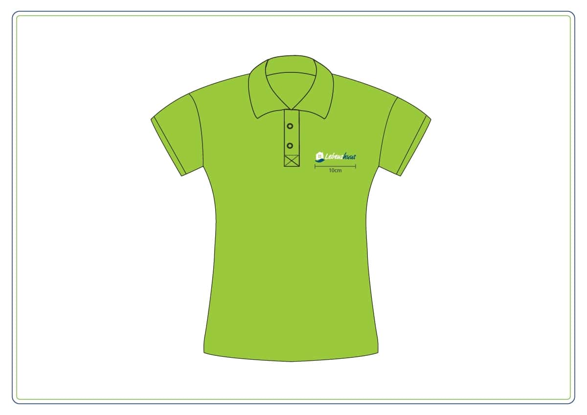 Damen Poloshirt LEBENSHUUS kiwi