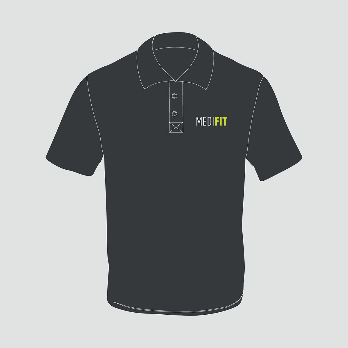 Herren Poloshirt MEDIFIT anthrazit