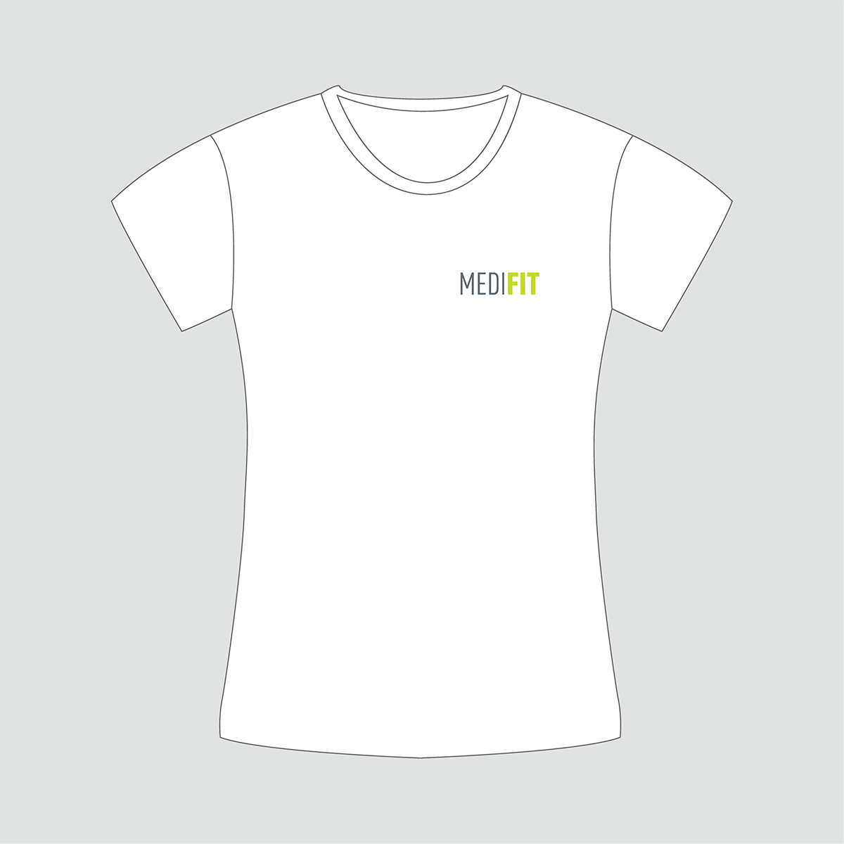 Damen V-Shirt MEDIFIT weiß