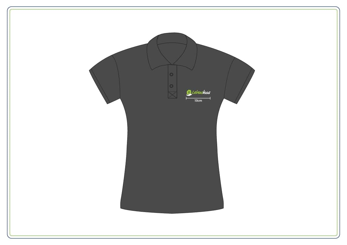 Damen Poloshirt LEBENSHUUS anthrazit