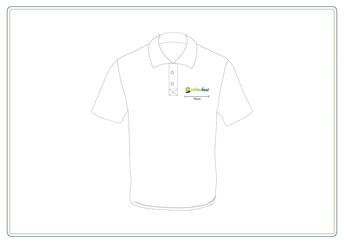 Herren Poloshirt LEBENSHUUS weiß